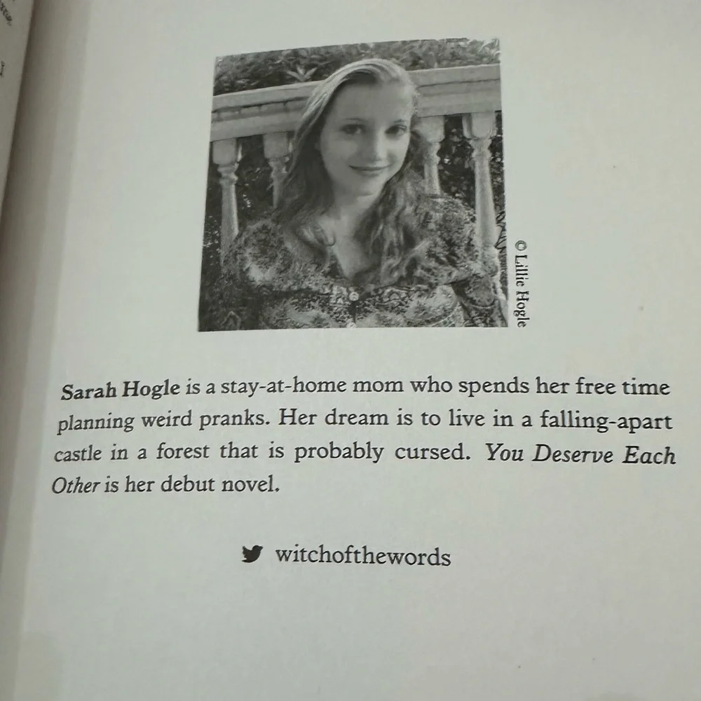 You Deserve Each Other by Sarah Hogle Paperback Book Romance